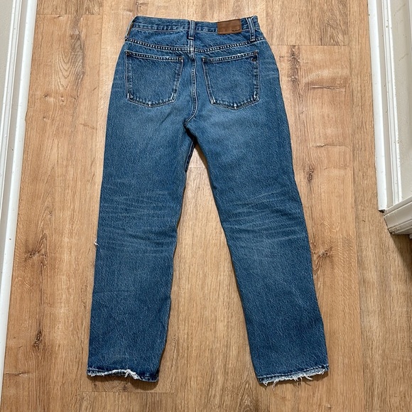 MADEWELL | Classic Straight Jean Knee-Rip Edition, Jade Wash - Picture 4 of 5